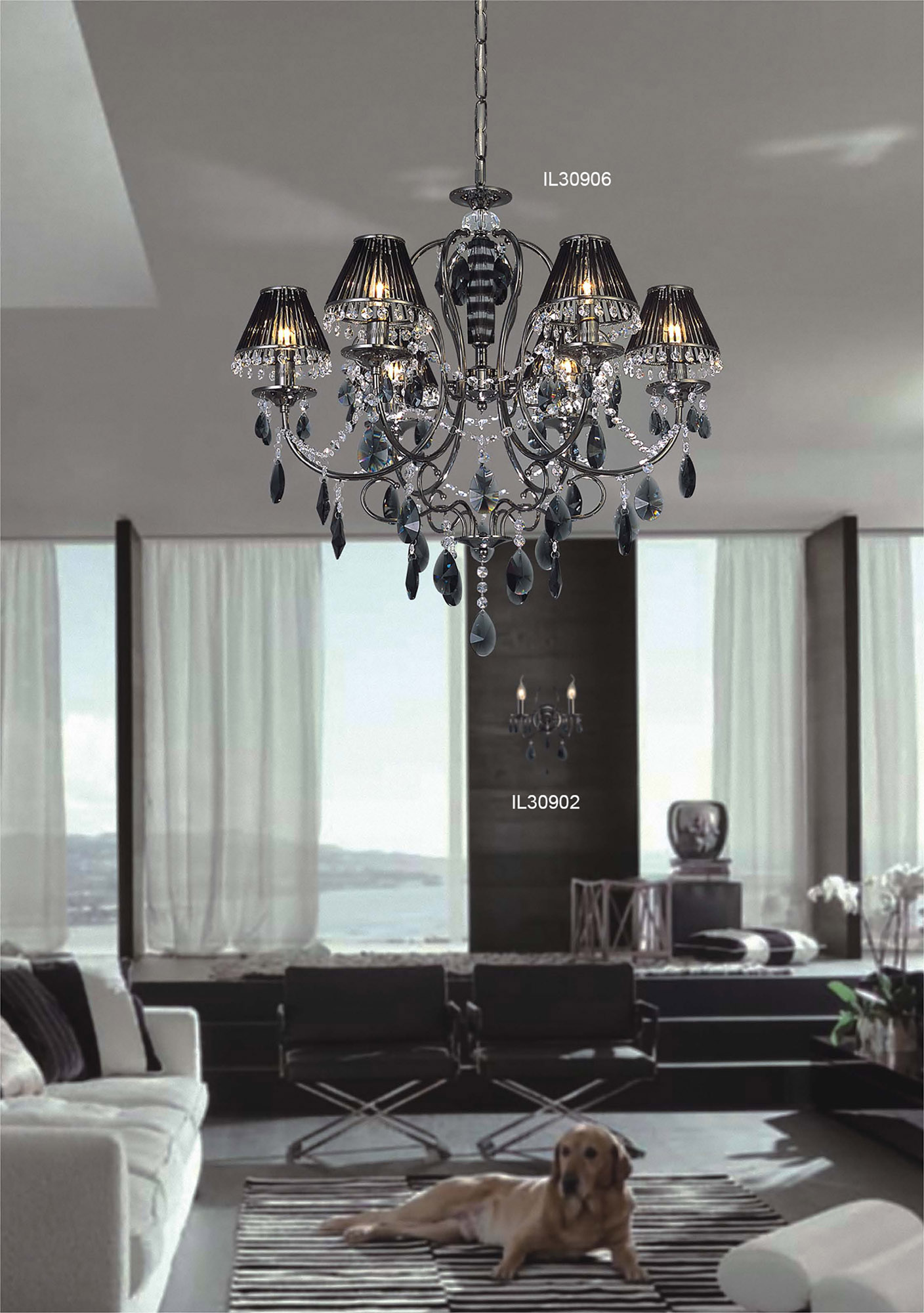 Luna Crystal Wall Lights Diyas Armed Wall Lights